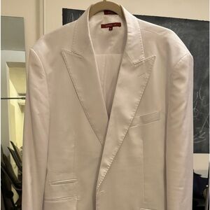 Statement Super 180 wool all white 3 piece suit